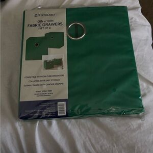 Northcrest Green Fabric Drawers Set